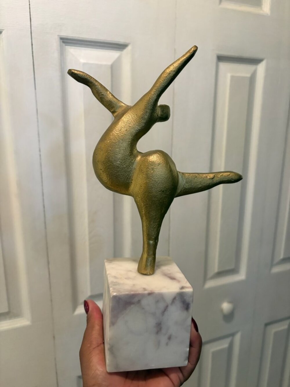 1 Gold + Marble Candle Holder